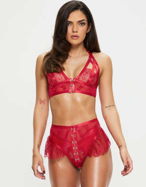 Ann Summers exuberant crotchless set in red