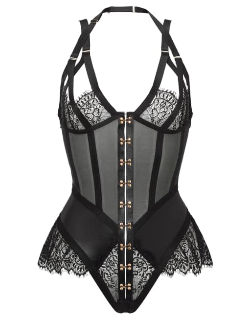 Ann Summers – Exuberant – Czarne body z wycięciem w kroku, 3 z 3