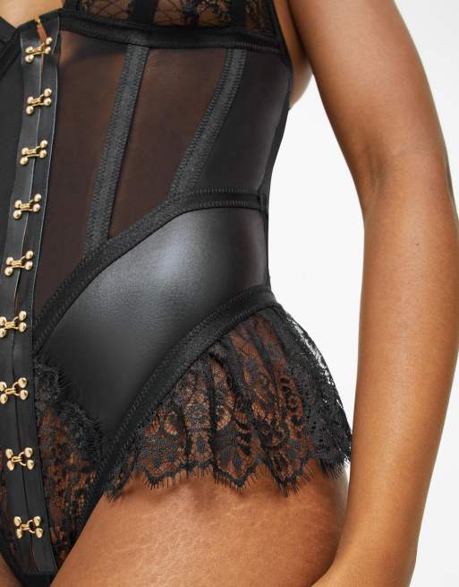 Ann Summers - Exuberant - Teddy - Body zonder kruisje in zwart, 2 van 3