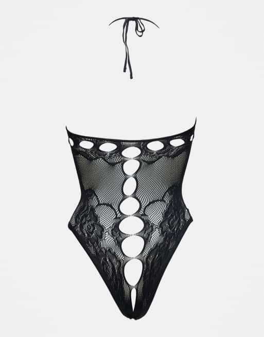 Ann Summers – Falling For You – Czarne body z wycięciem w kroku, 2 z 3