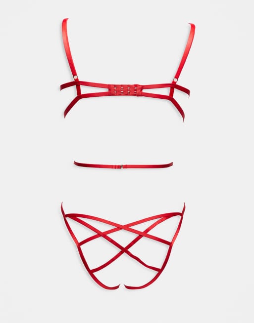 Ann Summers - Flames Of Passion - Body rosso con tassello aperto, 3 di 3