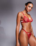[Ann Summers] Ann Summers Flaming Desire string lingerie thong in red 12 RED