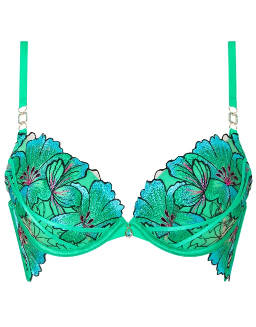 Ann Summers Fluorescence padded plunge bra in bright green, 4 of 4