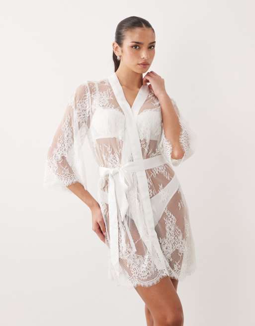 Ann Summers – För bruden – Benvit morgonrock, 2 av 4