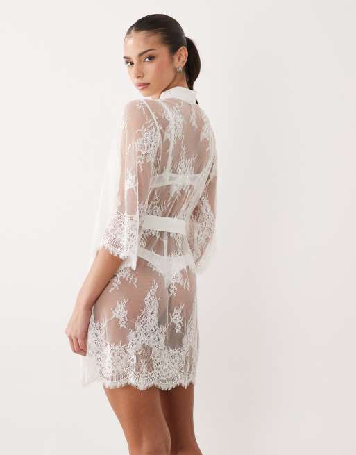 Ann Summers – För bruden – Benvit morgonrock, 4 av 4