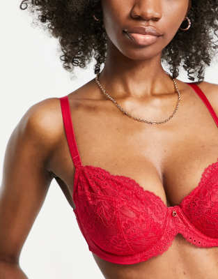 Lingerie, Sexy Lace Planet Fuller Bust DD+ Non Pad Red