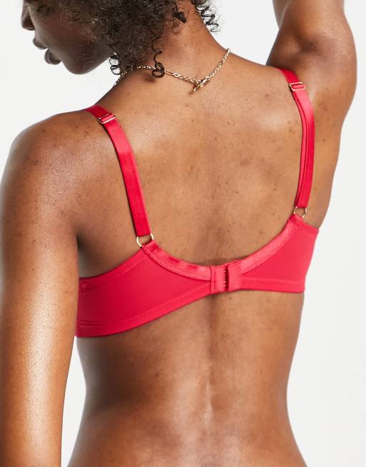 Ann Summers – Größere Brust – Sexy Lace – Unwattierter BH in Rot mit tiefem Ausschnitt, 2 von 4