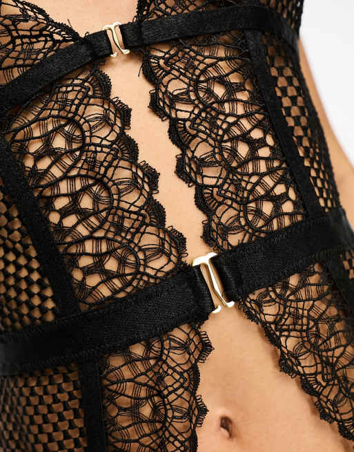 Ann Summers Hailey cami garter in black