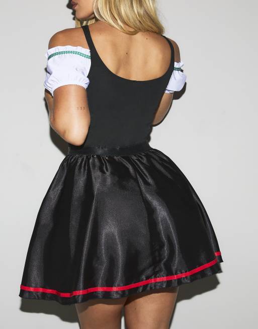 Ann Summers Halloween beer maid sexy costume with apron in dark green, 3 of 4