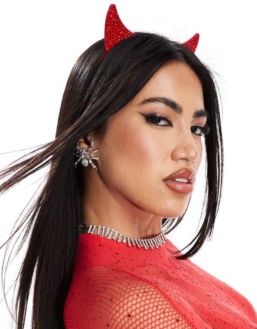 Ann Summers halloween diamante devil horn headband in red, 4 of 4