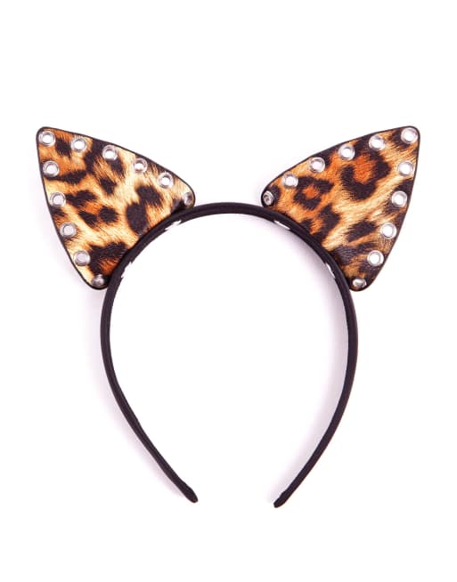 Ann Summers halloween Leopard print PU cat ears in multi colour