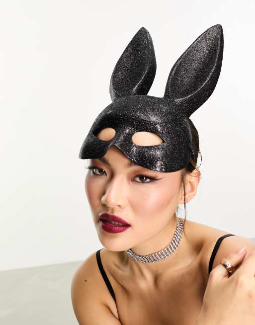 Ann Summers - Halloween - Orecchie da gatto nere in velour con strass