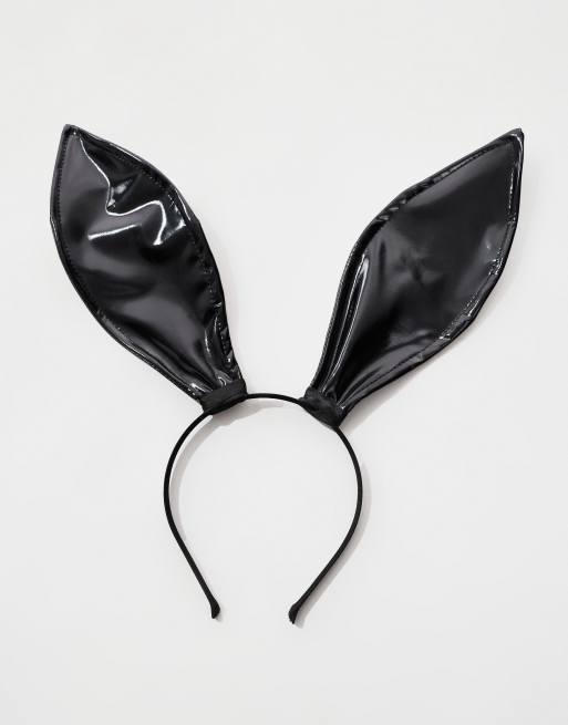 Ann Summers Halloween vinyl bunny ears headband in black - BLACK, 2 of 4