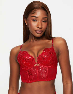 Ann Summers Icon padded corset in red