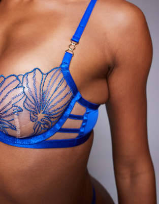 Ann Summers Incensing Non Padded Balcony Bra In Blue