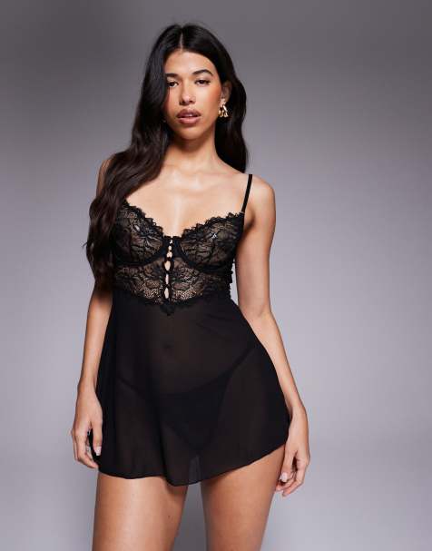 Ann Summers Iris babydoll in black - view 1