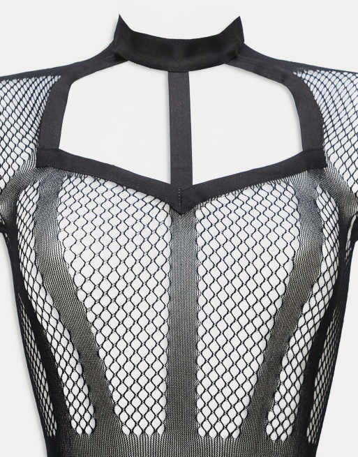 Ann Summers Jupiter crotchless bodystocking in black, 2 of 3