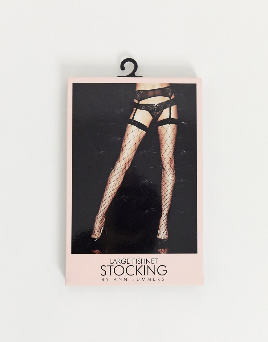 Ann Summers Large Fishnet Stockings-Black