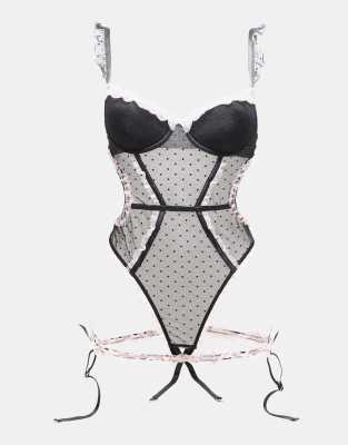 Ann Summers - Locked On Love - Body in Schwarz/Rosa