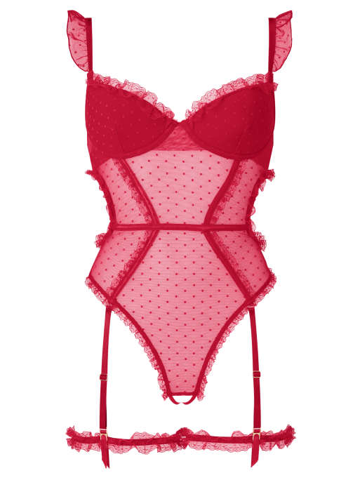 Ann Summers Locked on love crotchless body in red, 5 of 5