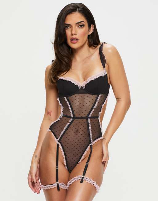 Ann Summers - Locked on Love - Sort bundløs bodystocking, 3 af 3