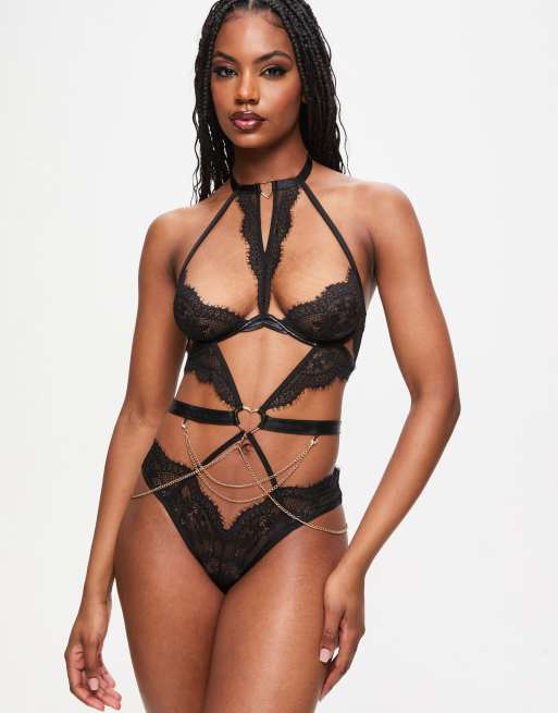 Ann Summers Love mi amore crotchless body in black