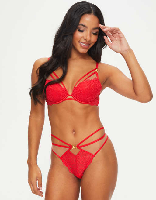 Ann Summers Lovers lace brazilian in red