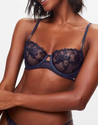 Ann Summers Marilyn non pad balcony bra in navy