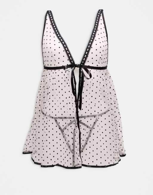 Ann Summers THE MESMERISING BABYDOLL - Pyjama set - black - Zalando.de