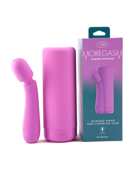 Ann Summers Moregasm+ pleasure unplugged massage wand in pink - view 1