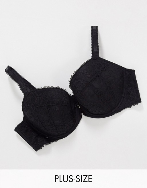 Ann Summers Plus Size Sexy Lace plunge bra in black
