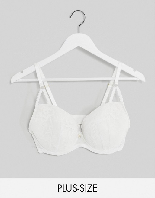 Ann Summers Plus Size Sexy Lace plunge bra in white