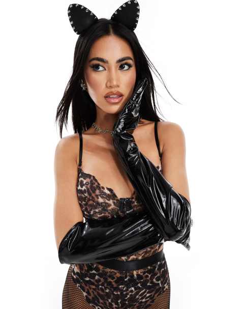 Ann Summers PU gloves in black - view 1