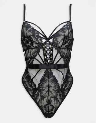 Ann Summers Radiant Desires Crotchless Bodysuit In Animal Print