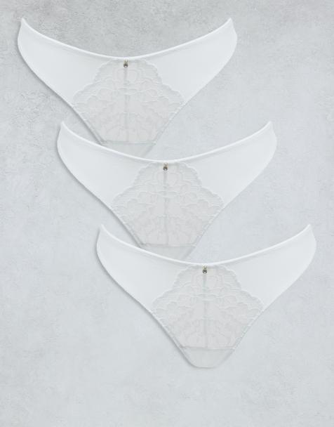 Ann Summers Sexy lace 3 pack thongs in white- save £4 - view 1