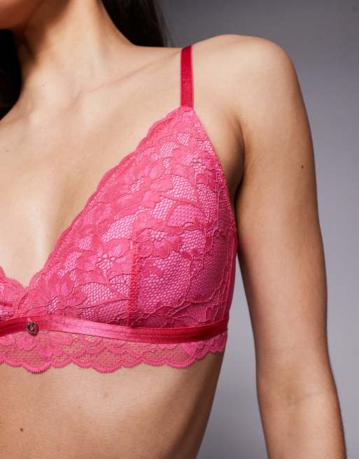Ann Summers - Sexy Lace - Brassière non imbottita rosa, 3 di 4