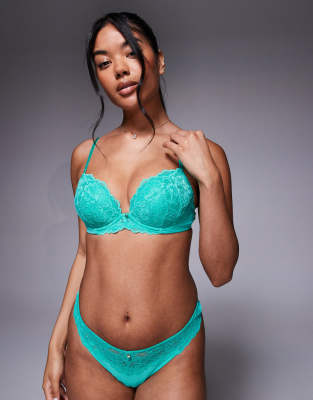 Ann Summers - Sexy Lace - Ensemble bicolore - Vert moyen | ASOS