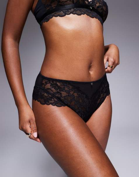 Ann Summers Sexy lace high waisted brazilian in black - view 1
