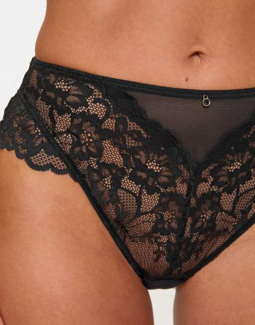 Ann Summers - Sexy Lace - Kanten slip met hoge taille in zwart, 2 van 4
