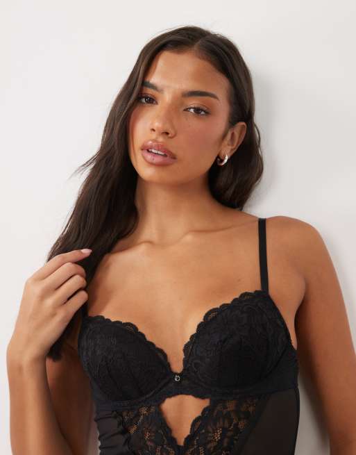 Ann Summers Sexy Lace Padded Bodysuit in black, 2 of 3