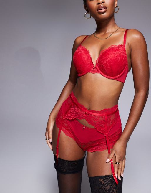 Ann Summers Sexy lace padded boost bra in red, 2 of 4