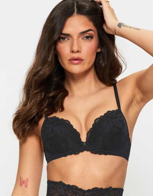 Ann Summers Sexy lace padded plunge 2 pack in black, 4 of 4