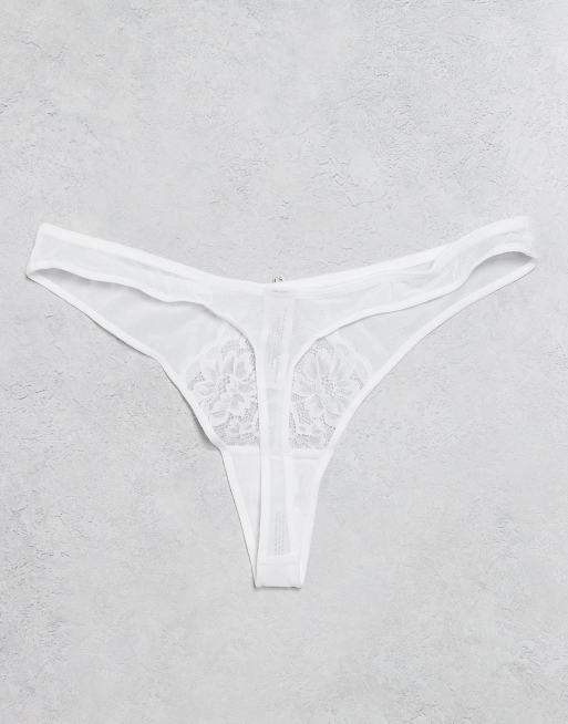 Ann Summers - Sexy lace - Pakke med 3 par hvide G-strenge med blonder, 3 af 3