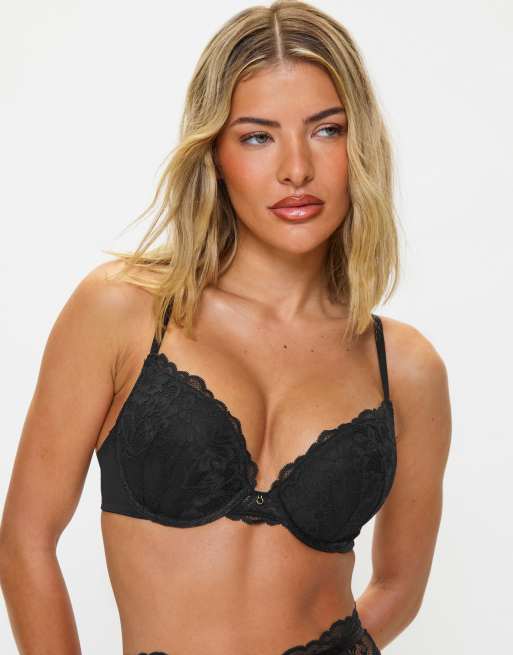 Ann Summers  Sexy Lace Planet  Wattierter Push-up-BH in Schwarz | ASOS