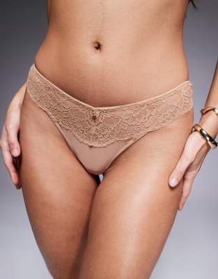 Ann Summers Sexy lace thong in light beige - BEIGE-Neutral