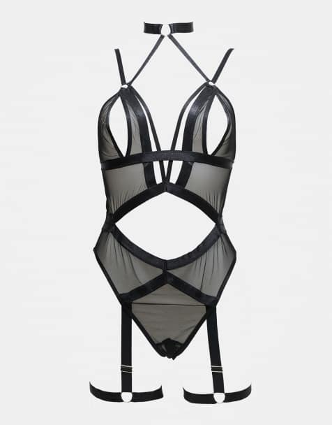 Ann Summers - Shadow - Bundløs og sort bodystocking - view 1