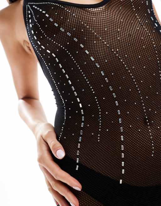 Ann Summers – Siren – Kleid in Schwarz mit Strassdetail, 4 von 4