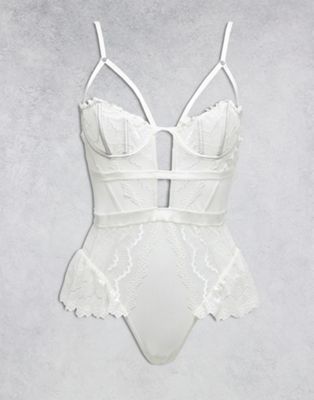 Ann Summers Sophistiacted ouvert lace teddy in ivory