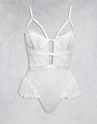 Ann Summers - Sophisticated - Body ouvert en dentelle - Ivoire-Blanc