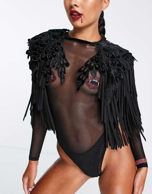 Ann Summers — Sort kappe med guipure